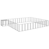 Hondenkennel 37,51 m² staal zwart - AllerleiShop