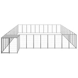 Hondenkennel 37,51 m² staal zwart - AllerleiShop