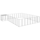 Hondenkennel 25,41 m² staal zilverkleurig - AllerleiShop