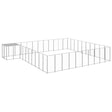 Hondenkennel 31,46 m² staal zilverkleurig - AllerleiShop