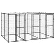 Hondenkennel met dak 7,26 m² staal - AllerleiShop