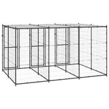 Hondenkennel met dak 7,26 m² staal - AllerleiShop