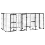 Hondenkennel met dak 9,68 m² staal - AllerleiShop