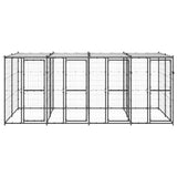 Hondenkennel met dak 9,68 m² staal - AllerleiShop