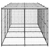 Hondenkennel met dak 9,68 m² staal - AllerleiShop