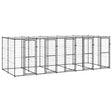 Hondenkennel met dak 12,1 m² staal - AllerleiShop