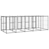 Hondenkennel met dak 12,1 m² staal - AllerleiShop