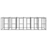 Hondenkennel met dak 14,52 m² staal - AllerleiShop