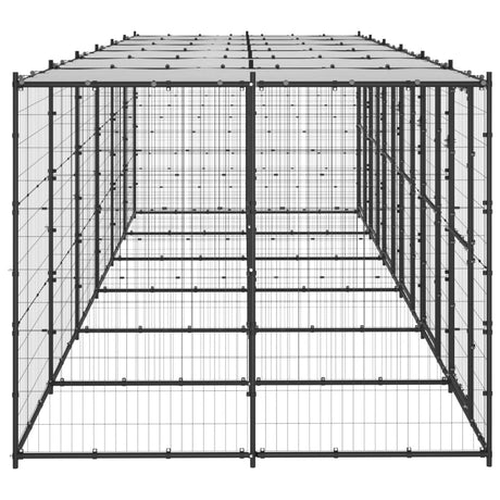 Hondenkennel met dak 14,52 m² staal - AllerleiShop