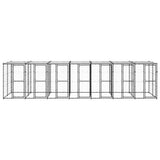 Hondenkennel met dak 16,94 m² staal - AllerleiShop