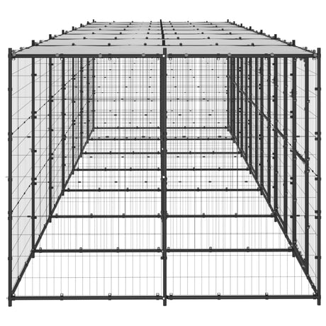 Hondenkennel met dak 16,94 m² staal - AllerleiShop