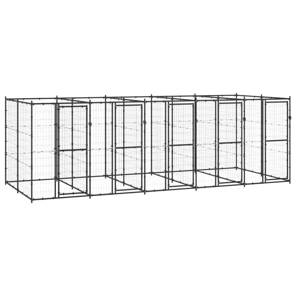 Hondenkennel 12,1 m² staal - AllerleiShop