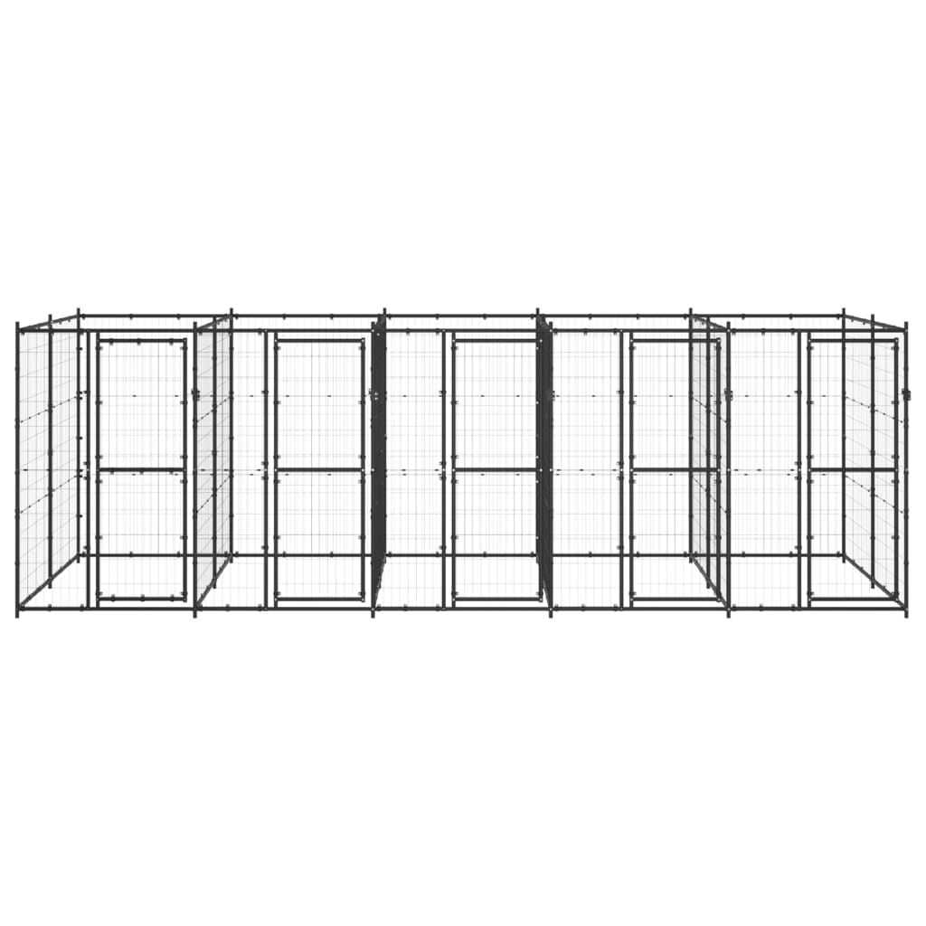 Hondenkennel 12,1 m² staal - AllerleiShop