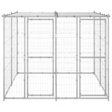 Hondenkennel met dak 4,84 m² gegalvaniseerd staal - AllerleiShop