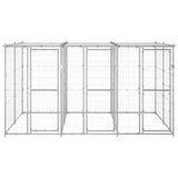 Hondenkennel met dak 7,26 m² gegalvaniseerd staal - AllerleiShop