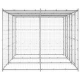 Hondenkennel met dak 7,26 m² gegalvaniseerd staal - AllerleiShop