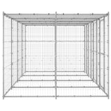 Hondenkennel met dak 9,68 m² gegalvaniseerd staal - AllerleiShop