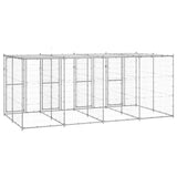 Hondenkennel met dak 9,68 m² gegalvaniseerd staal - AllerleiShop