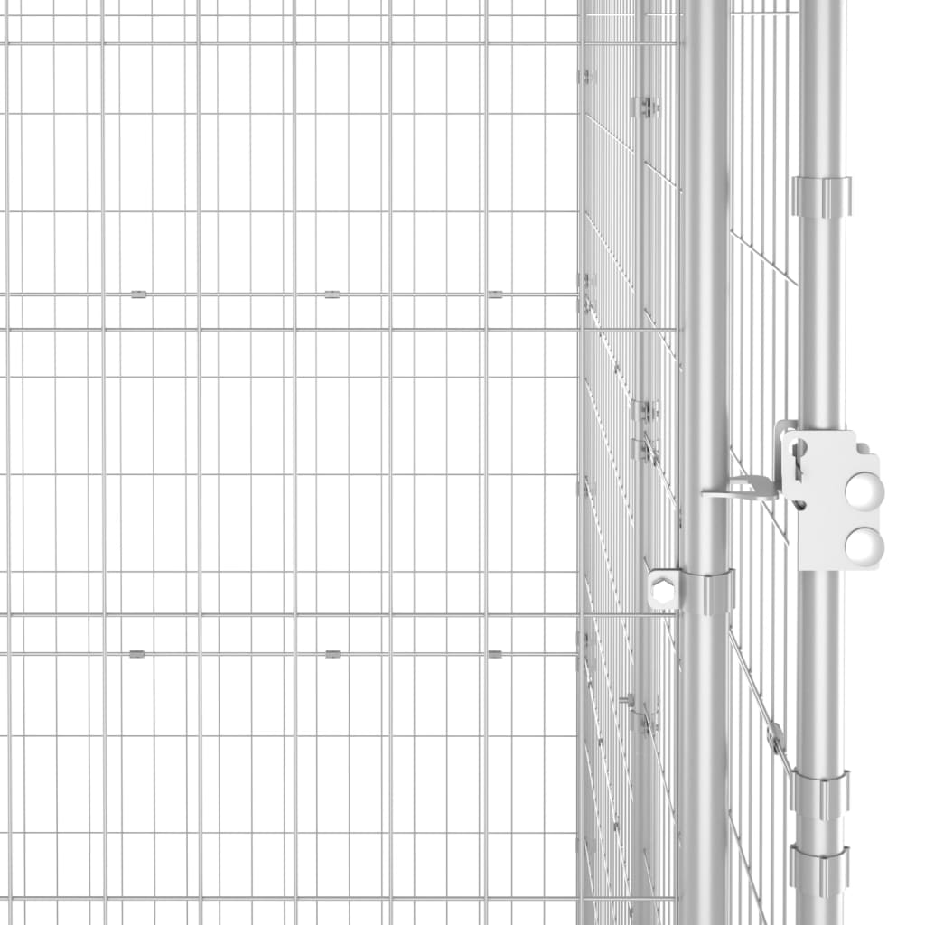 Hondenkennel met dak 9,68 m² gegalvaniseerd staal - AllerleiShop