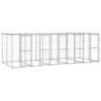 Hondenkennel met dak 12,1 m² gegalvaniseerd staal - AllerleiShop