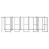 Hondenkennel met dak 12,1 m² gegalvaniseerd staal - AllerleiShop