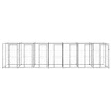 Hondenkennel met dak 16,94 m² gegalvaniseerd staal - AllerleiShop