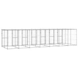 Hondenkennel met dak 16,94 m² gegalvaniseerd staal - AllerleiShop