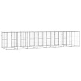 Hondenkennel met dak 19,36 m² gegalvaniseerd staal - AllerleiShop