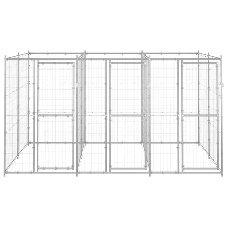 Hondenkennel 7,26 m² gegalvaniseerd staal - AllerleiShop