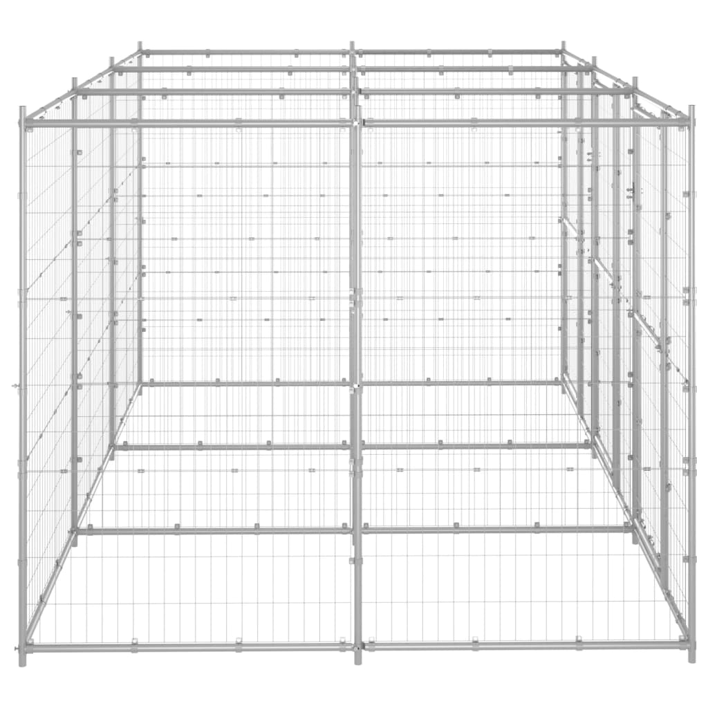 Hondenkennel 7,26 m² gegalvaniseerd staal - AllerleiShop