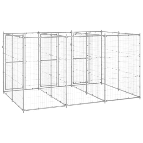 Hondenkennel 7,26 m² gegalvaniseerd staal - AllerleiShop