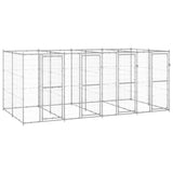 Hondenkennel 9,68 m² gegalvaniseerd staal - AllerleiShop