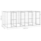 Hondenkennel 9,68 m² gegalvaniseerd staal - AllerleiShop