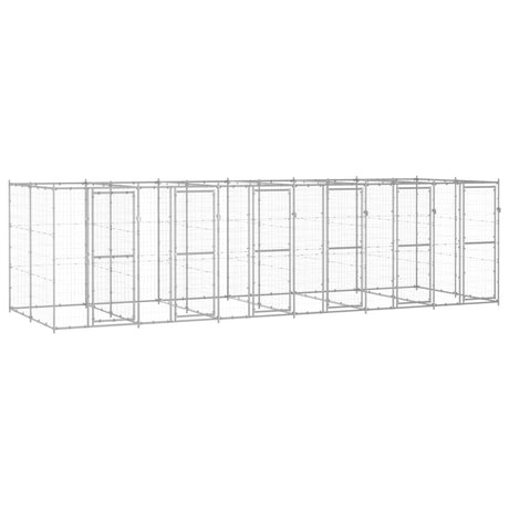 Hondenkennel 14,52 m² gegalvaniseerd staal - AllerleiShop