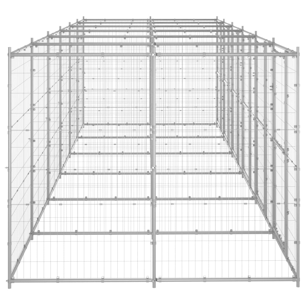 Hondenkennel 14,52 m² gegalvaniseerd staal - AllerleiShop