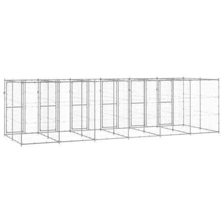 Hondenkennel 14,52 m² gegalvaniseerd staal - AllerleiShop