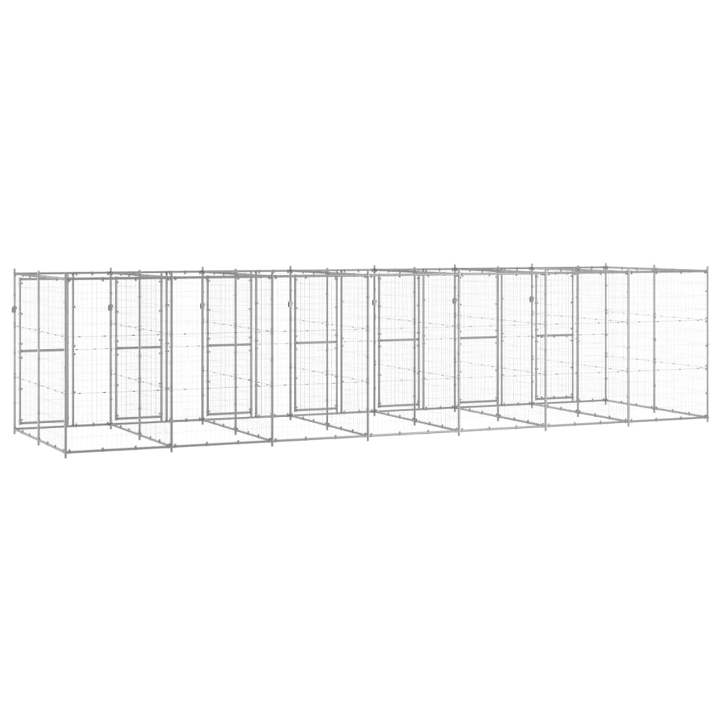 Hondenkennel 16,94 m² gegalvaniseerd staal - AllerleiShop