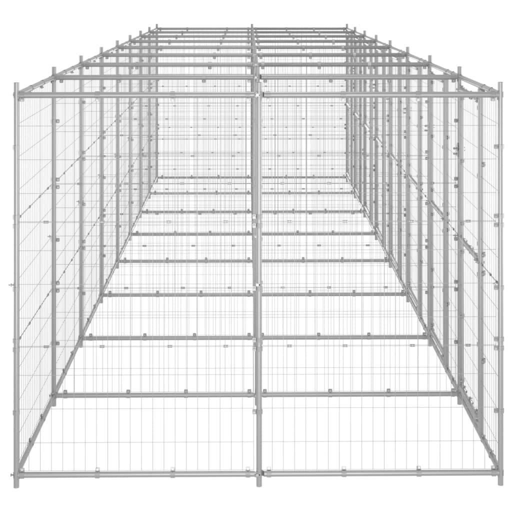 Hondenkennel 19,36 m² gegalvaniseerd staal - AllerleiShop