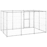 Hondenkennel met dak 7,26 m² gegalvaniseerd staal - AllerleiShop