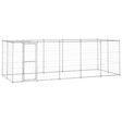 Hondenkennel met dak 12,1 m² gegalvaniseerd staal - AllerleiShop