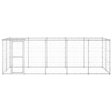 Hondenkennel met dak 12,1 m² gegalvaniseerd staal - AllerleiShop