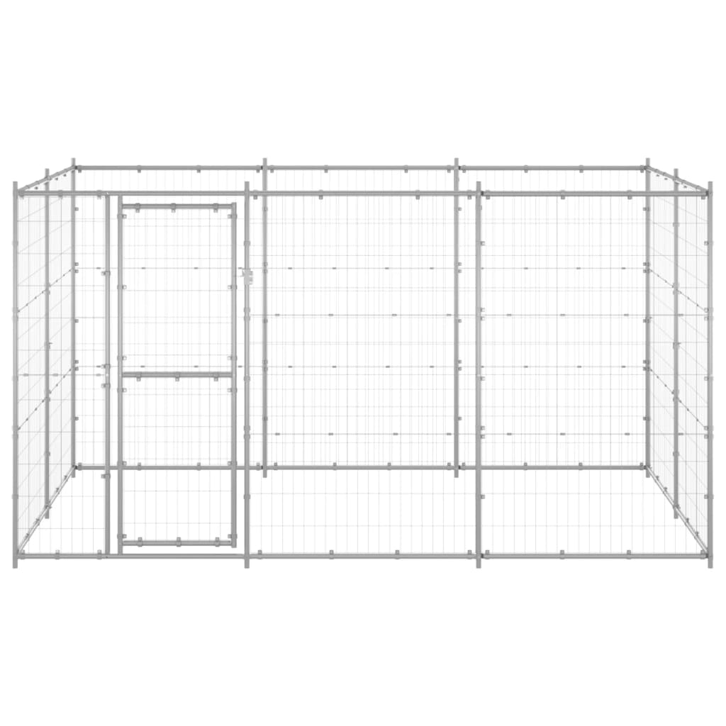 Hondenkennel 7,26 m² gegalvaniseerd staal - AllerleiShop