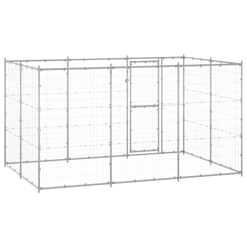 Hondenkennel 7,26 m² gegalvaniseerd staal - AllerleiShop