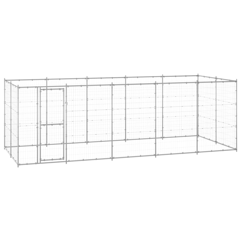 Hondenkennel 12,1 m² gegalvaniseerd staal - AllerleiShop