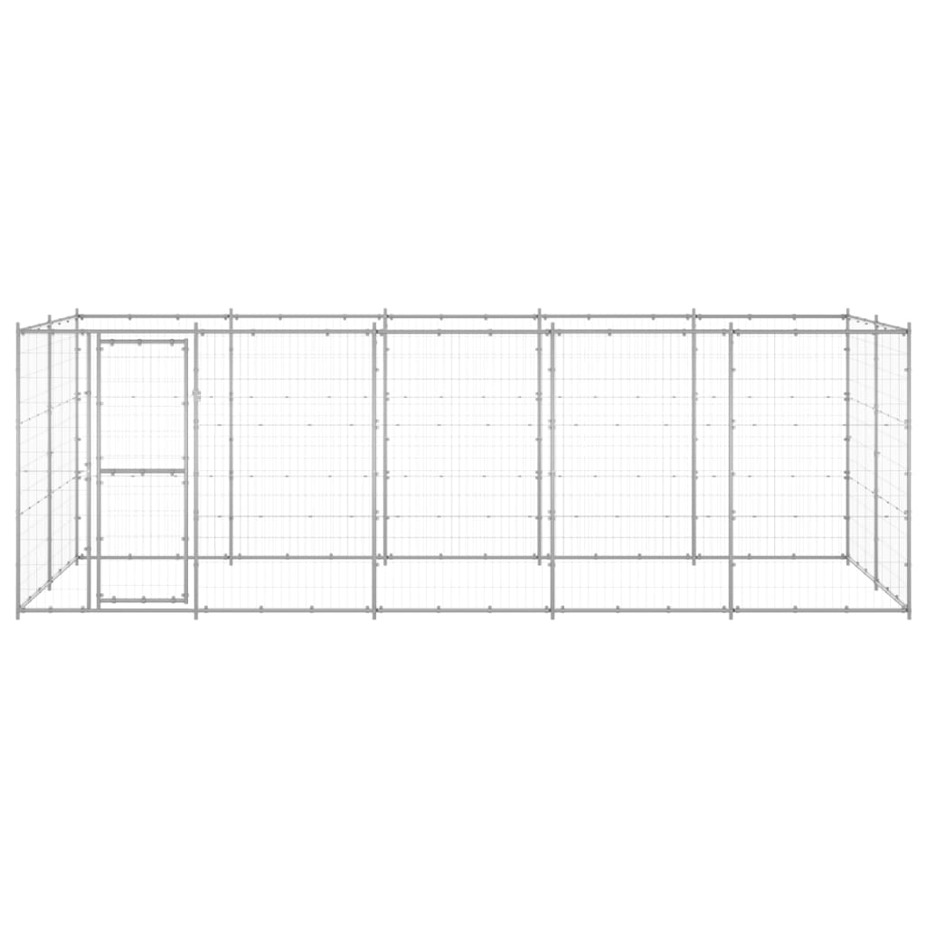 Hondenkennel 12,1 m² gegalvaniseerd staal - AllerleiShop