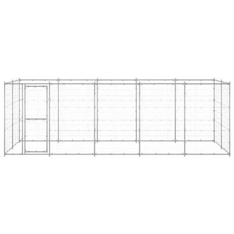 Hondenkennel 12,1 m² gegalvaniseerd staal - AllerleiShop