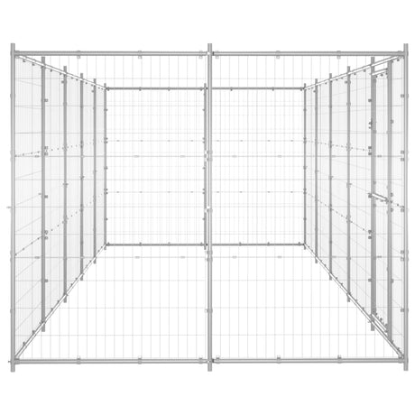 Hondenkennel 12,1 m² gegalvaniseerd staal - AllerleiShop