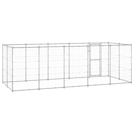 Hondenkennel 12,1 m² gegalvaniseerd staal - AllerleiShop