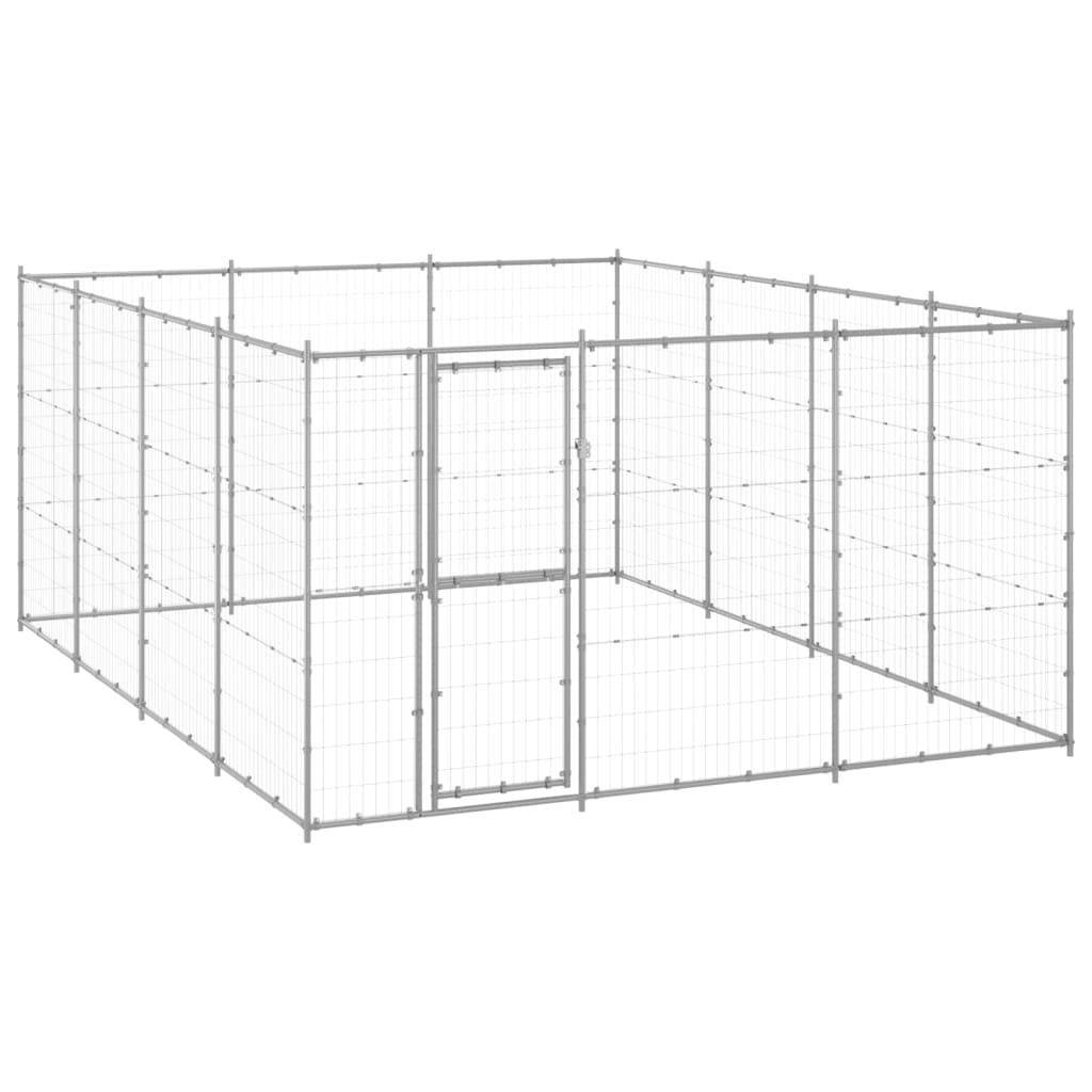 Hondenkennel 14,52 m² gegalvaniseerd staal - AllerleiShop