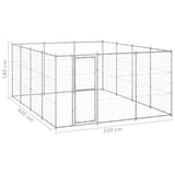 Hondenkennel 14,52 m² gegalvaniseerd staal - AllerleiShop